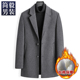 欧码 型单排扣西装 加大码 领加棉加厚羊毛呢子大衣男外套男装 跨境版
