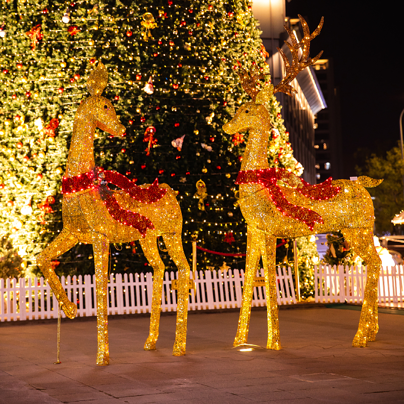 圣诞节驯鹿圣诞节发光装饰