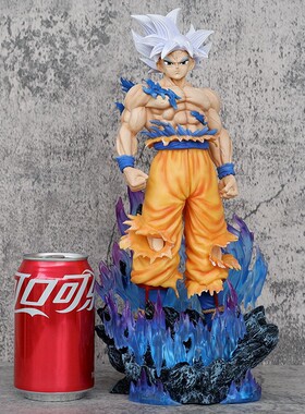 七龙珠手办白发LK悟空自在极意功超大手办雕像模型摆件送礼物