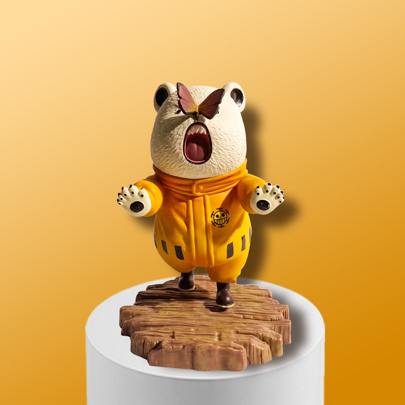 海贼王系列 红心海贼团 罗船员 q版贝波熊扑蝴蝶可爱手办模型桌面