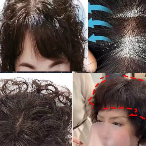 胎毛刘海假发片头顶蓬松透气