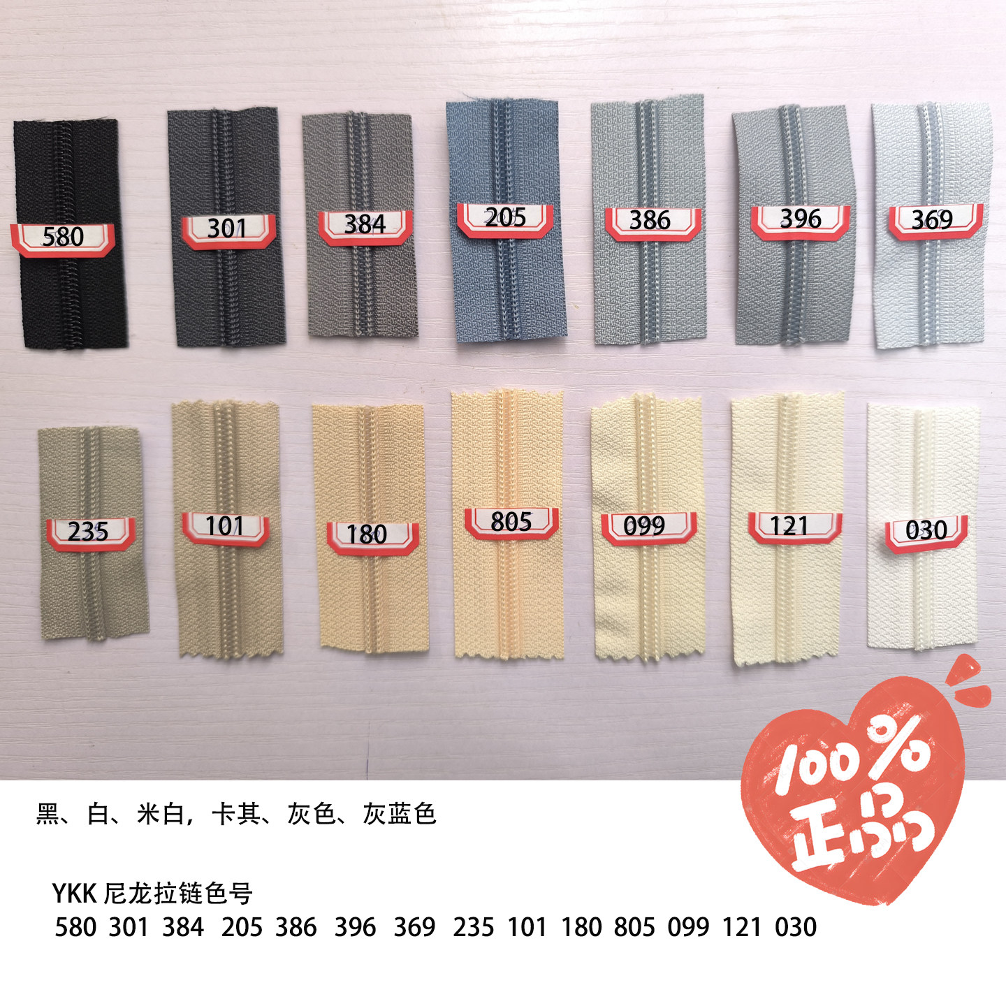 ykk箱包尼龙拉链黑色码装图片