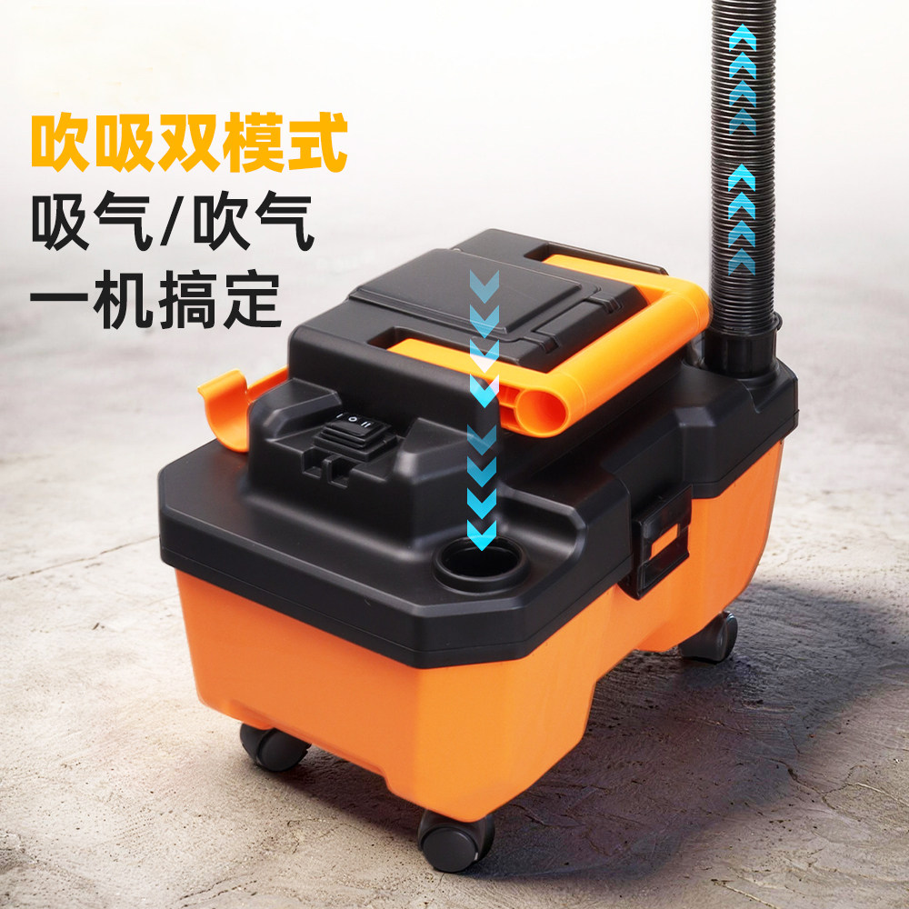 锂电池工业吸尘器牧田款插脚干湿两用宠物毛粉尘大功率吸力除尘机