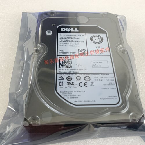 原装 DELL R710 R720 R730 R740服务器硬盘1T 7.2K 3.5 SAS 12Gb