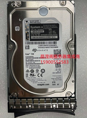 联想00YK604 00YK605 6T 7.2K SAS SR570 SR590 SR630 SR650 硬盘