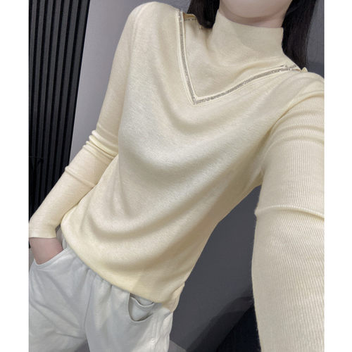 镂空长袖针织衫女秋冬款欧洲站