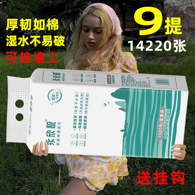 永欣靓9提5层悬挂式抽纸可湿水