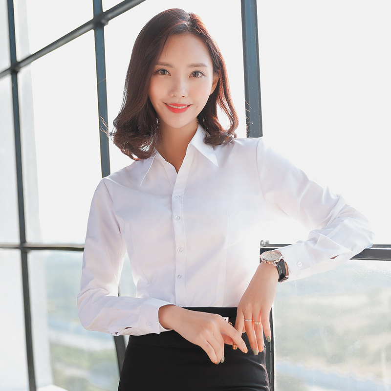 衬衫女白领免烫长袖修身