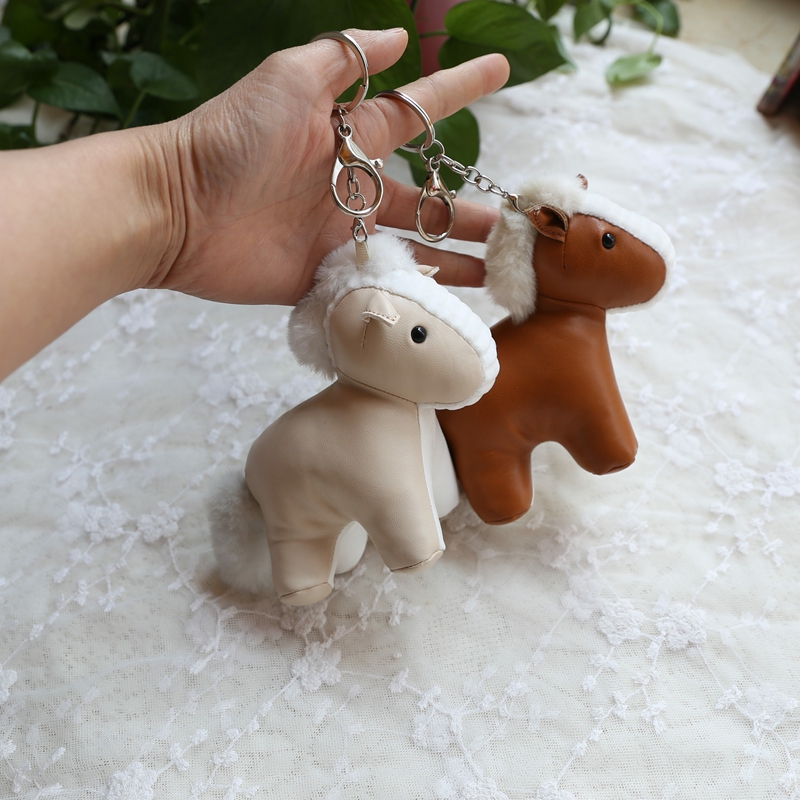 pu小马钥匙扣毛绒公仔包包饰品