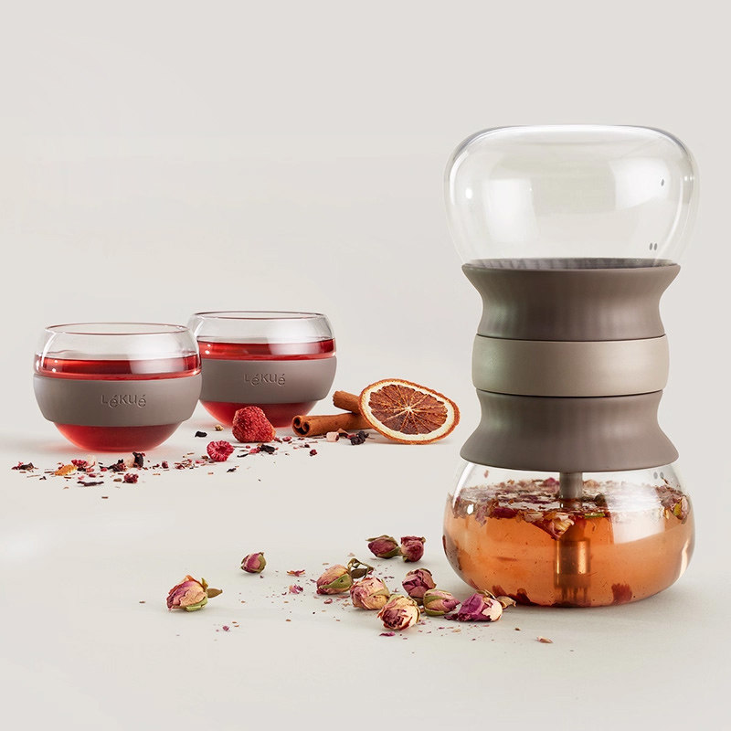 乐葵玻璃茶壶过滤茶水分离器泡茶器皿套装高颜值小众ins风泡茶壶