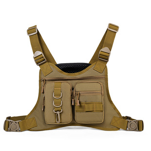 户外出行运动训练男士胸包军迷战术迷彩骑行机能工装马甲背心包