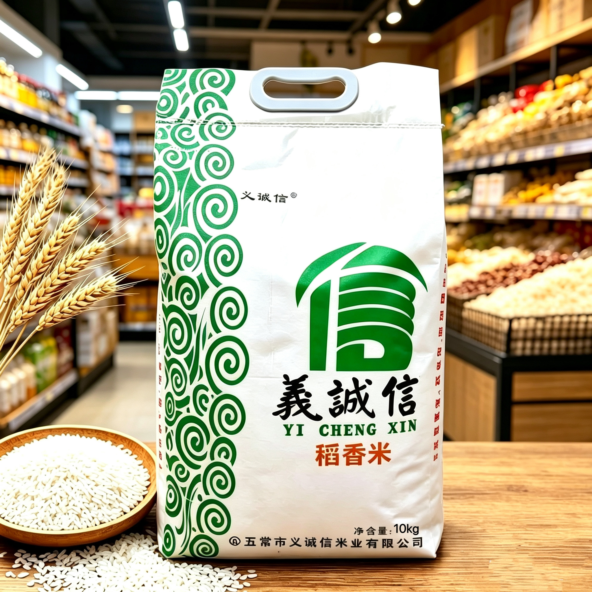 25年新米以诚信稻香米10kg 黑龙江五常市义诚信米业义诚信大米 - 实物图