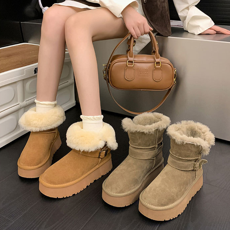 厚底爆款东北零下真皮加厚雪地靴