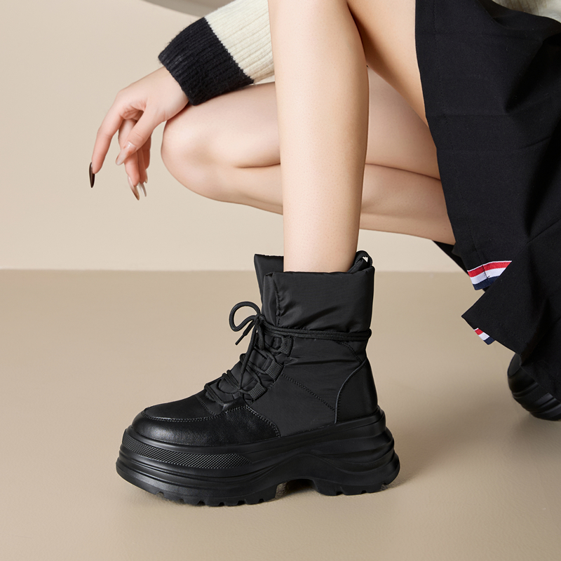 厚底增高7CM加绒保暖雪地靴显瘦