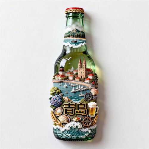 青岛金属磁吸冰箱贴啤酒瓶造型