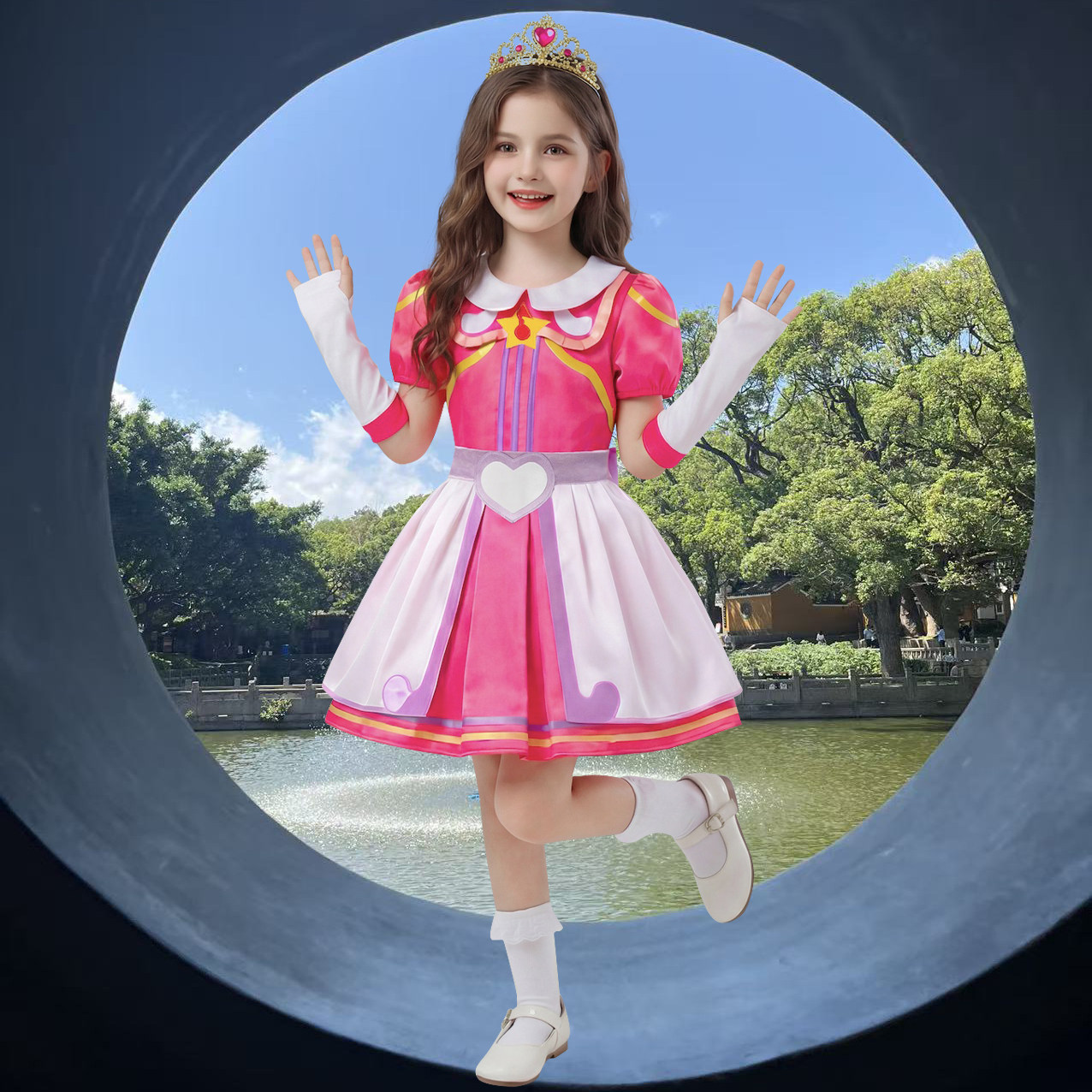 彩虹公主爱美莉cos连衣裙