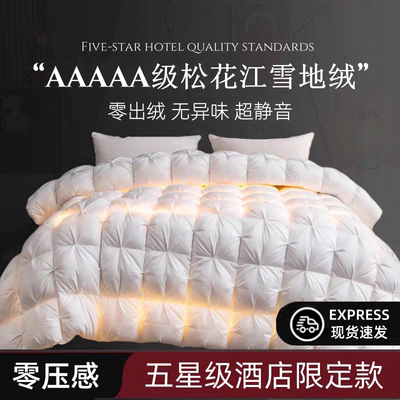 羽绒被95%白鹅绒单人春秋冬被子单人鸭绒冬天棉被芯冬季加厚保暖