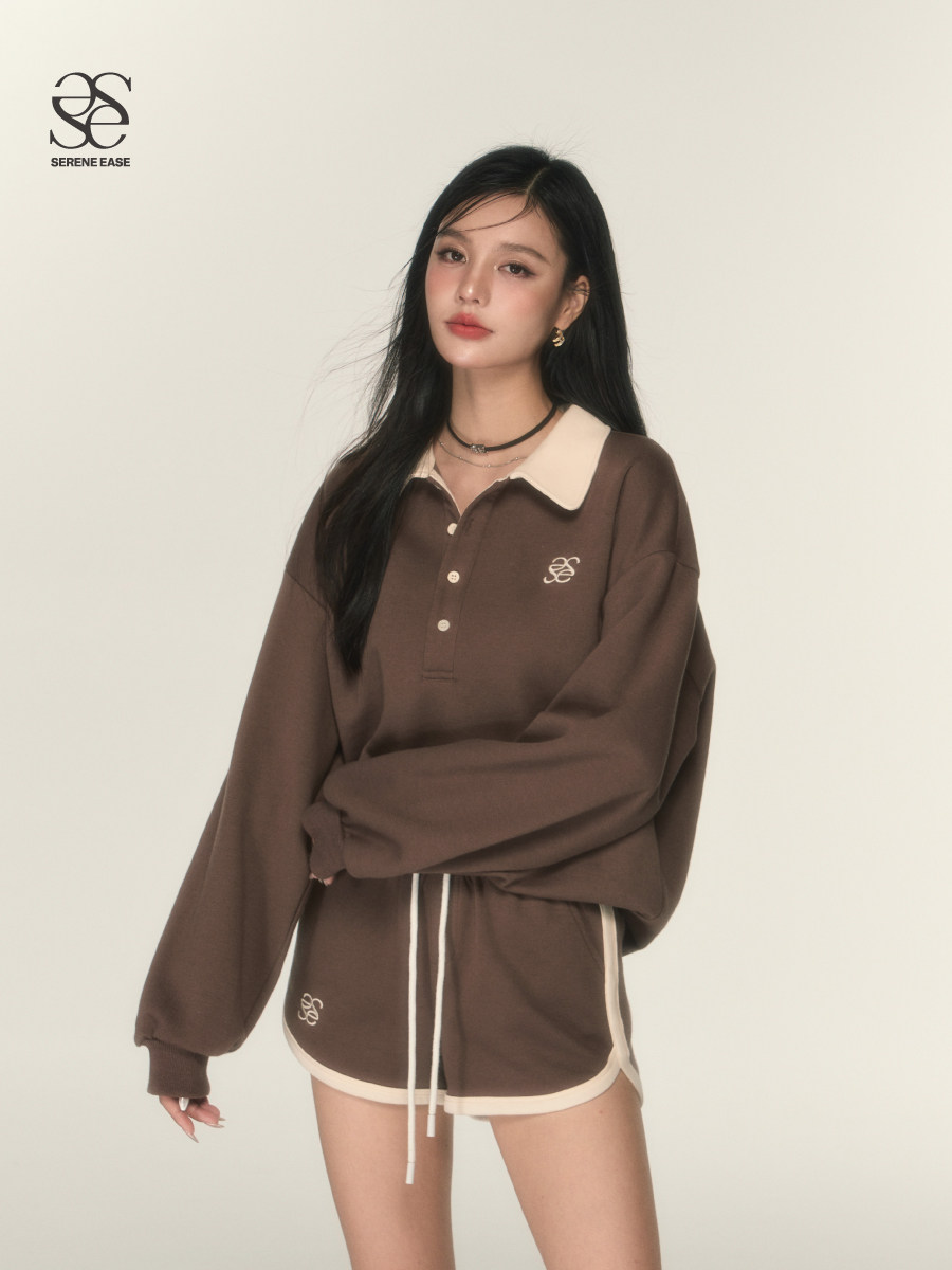 SERENEEASE 여성용 운동복 캐주얼 운동복 2023 가을 신작 투피스 세트