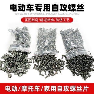 摩托车配件电动车踏板车配件车壳螺丝自攻螺丝 锁片 自公螺丝