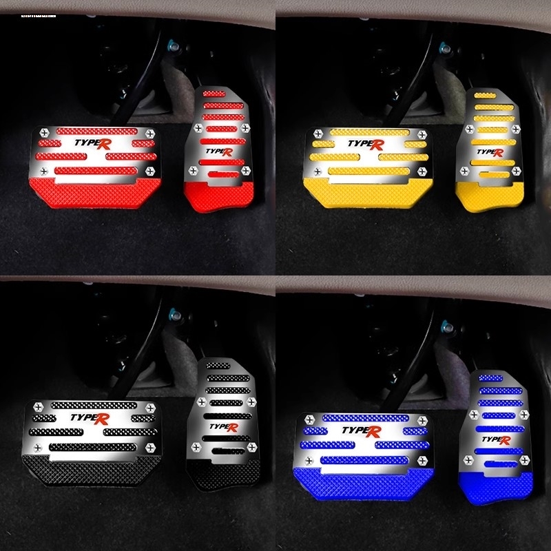 汽车脚踏板改装刹车离合器油门踏板防滑铝合金属橡胶免打孔适用型