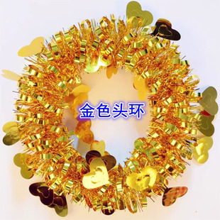 儿童头饰六一儿童舞蹈头环表演亮片头环花舞蹈古典舞头饰道具演出