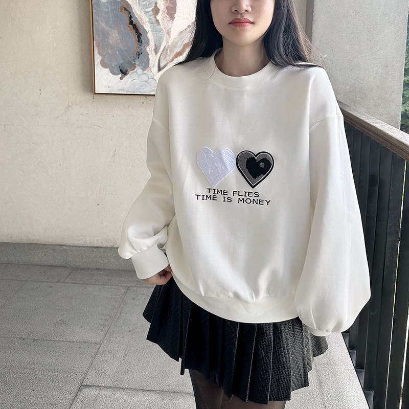秋冬宽松单穿通勤韩版卫衣长袖女图片