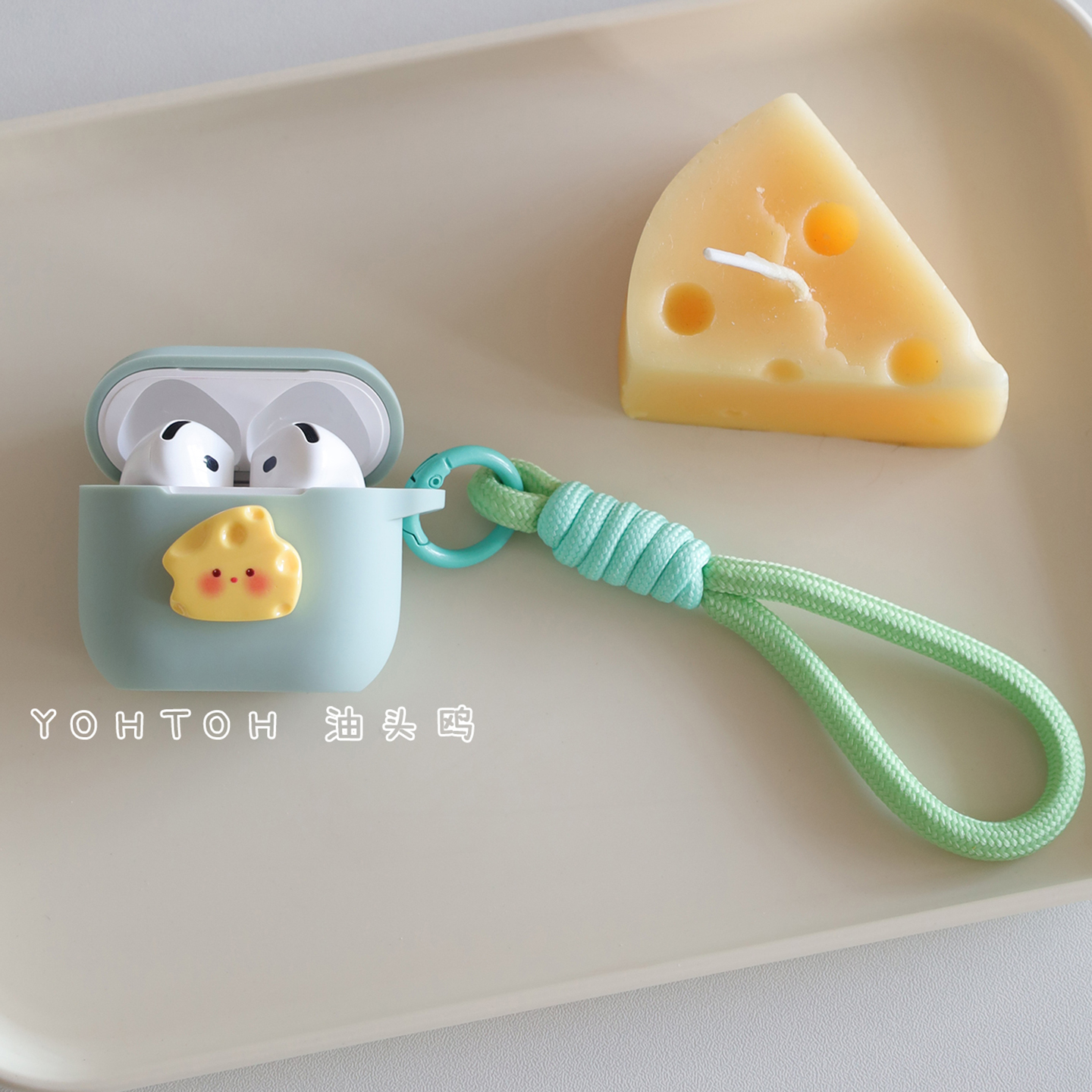 立体奶酪airpods保护套适用于airpods4耳机壳AirPodspro2蓝牙耳机保护壳air1/2连体三代软硅胶pro防丢防摔盒