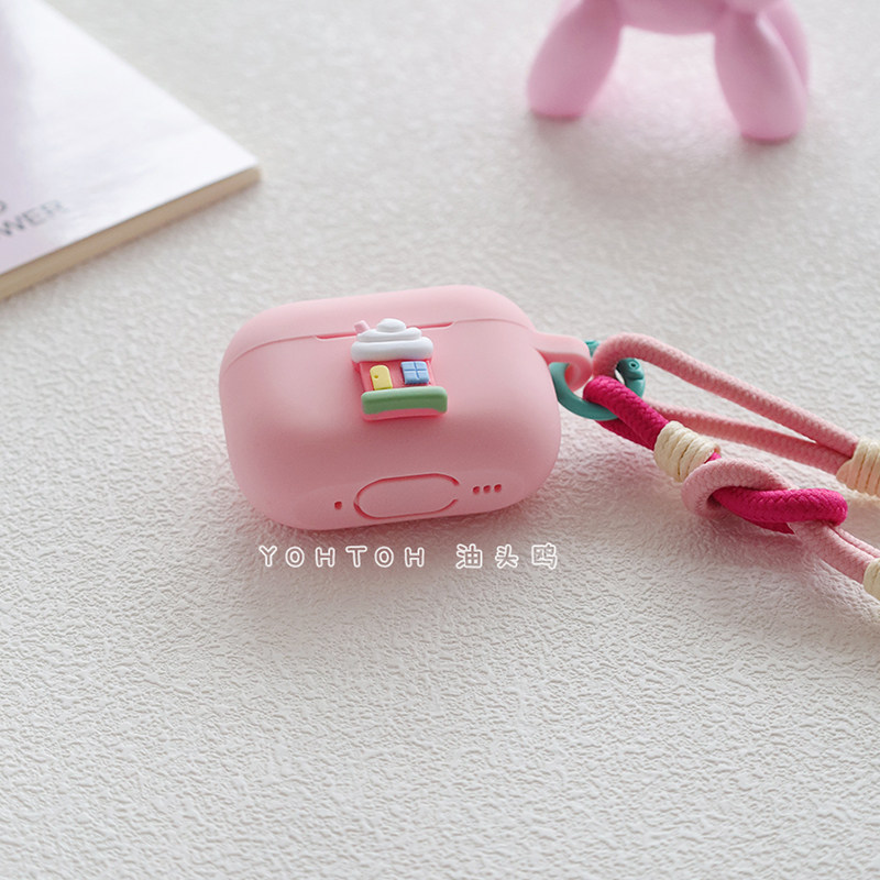 适用于苹果AirPodspro2代耳机保护套typec一体式硅胶软壳3/4粉色AirPods3耳机壳pro一代防摔挂绳appleairpods,3C数码配件,耳机保护套,淘宝优惠券,粉丝福利购,淘宝优惠卷