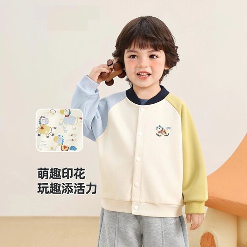 新款童装儿童学院风棒球服外套