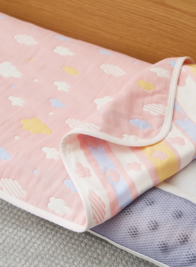 双人情侣枕巾加长款1.5m纯棉6层纱布1.8米长毛巾全棉长绒棉枕头巾