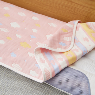 双人情侣枕巾加长款 1.5m纯棉6层纱布1.8米长毛巾全棉长绒棉枕头巾