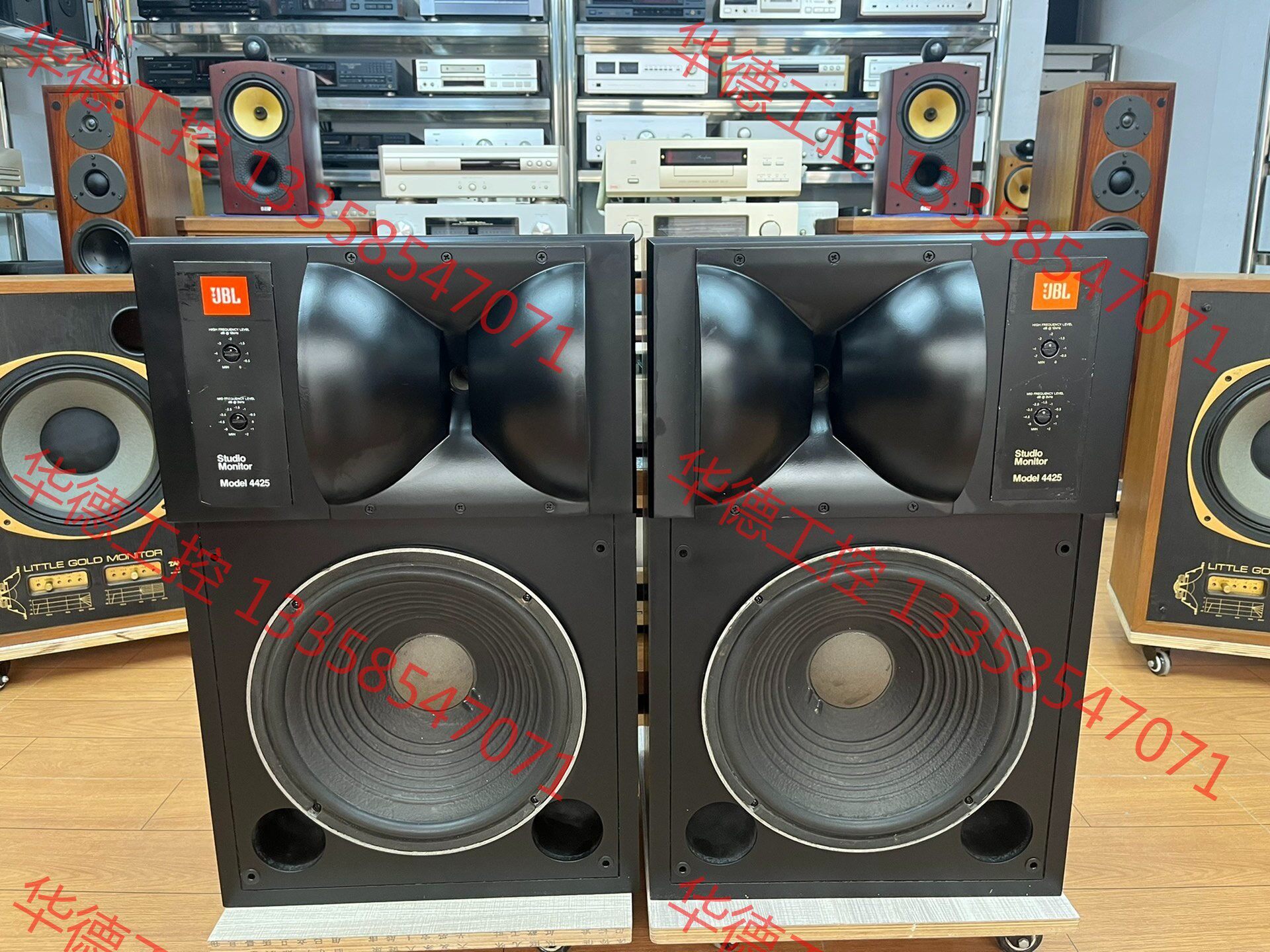 议价 jbl 4425 美国生产hifi12寸低音监听发烧书架音箱