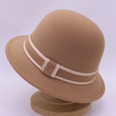 s08仿羊毛呢赫本风渔夫帽子女秋冬天法式 小香风礼帽2025新款 盆帽