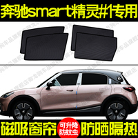 奔馳smart精靈#1專用汽車遮陽簾磁吸式防曬隔熱網(wǎng)紗隱私車窗簾擋