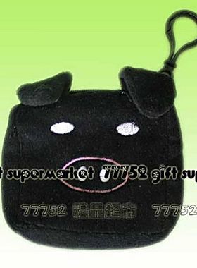 很酷！可爱的黑白猪小黑猪公仔零钱包和桌面小收纳