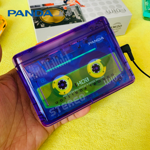 熊猫W10i新款双声道磁带播放机立体声随身听卡带录音播放器青春版