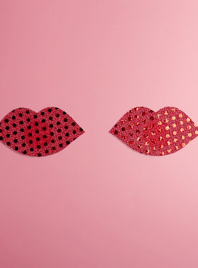唇形红色亮片一次性乳头贴  性感透气防凸点胸贴 个性夜店 咪咪贴