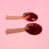 性感情趣撩人 金属流苏亮片胸贴 垂坠感好 可反复使用圆形乳贴