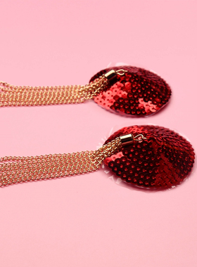 金属流苏亮片胸贴 垂坠感好 性感情趣撩人 可反复使用圆形乳贴