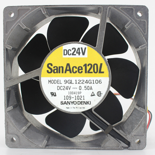 原装日本正品SANACE120L 24V 0.50A 变频风扇9GL1224G106 12038