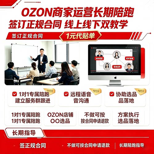 OZON专业陪跑1元代贴单