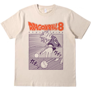 悟空打台球 直喷印花T恤复古vintagetee男女宽松休闲短袖tshirt