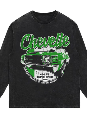 chevelle古着 水洗做旧vintage重磅纯棉宽松长短袖男女T恤卫衣tee