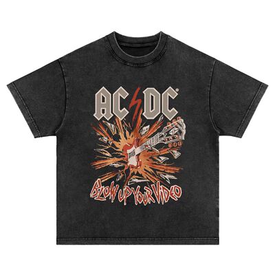 复古短袖美式水洗做旧