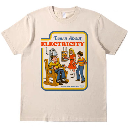 了解科学 趣味搞怪美式插画短袖bf男女情侣T恤纯棉t复古teeshirt