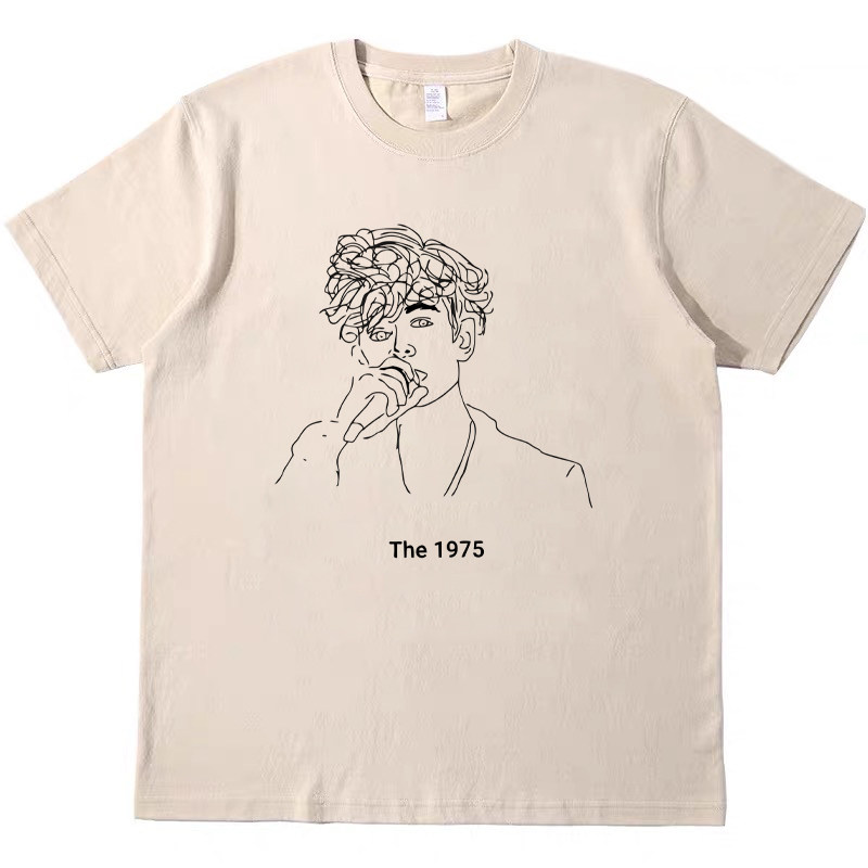 英伦摇滚 the1975乐队 美式复古短袖bf男女情侣T恤纯棉t原创tshir