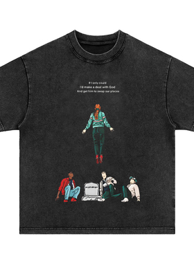 怪奇物语Stranger Things复古水洗做旧纯棉宽松长短袖t恤男女卫衣