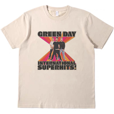 绿日朋克greenday乐队古着复古印花T恤vintage男女宽松纯棉短袖t
