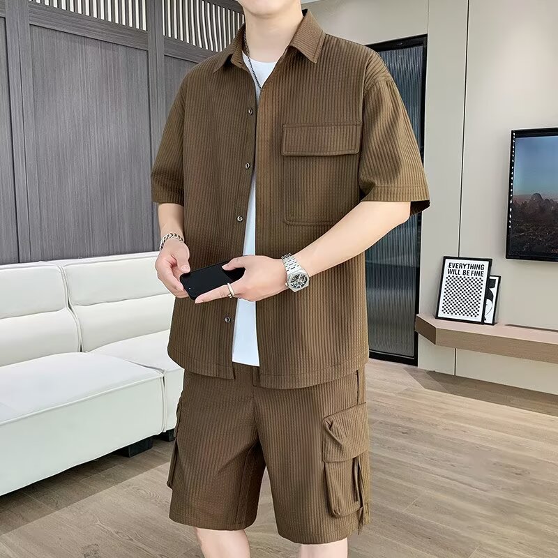 2026夏季男士潮牌短袖短裤套装