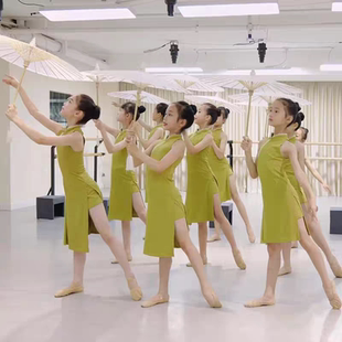 外婆桥舞蹈服儿童旗袍演出服女童古典舞碧落人间烟火晨光曲表演服